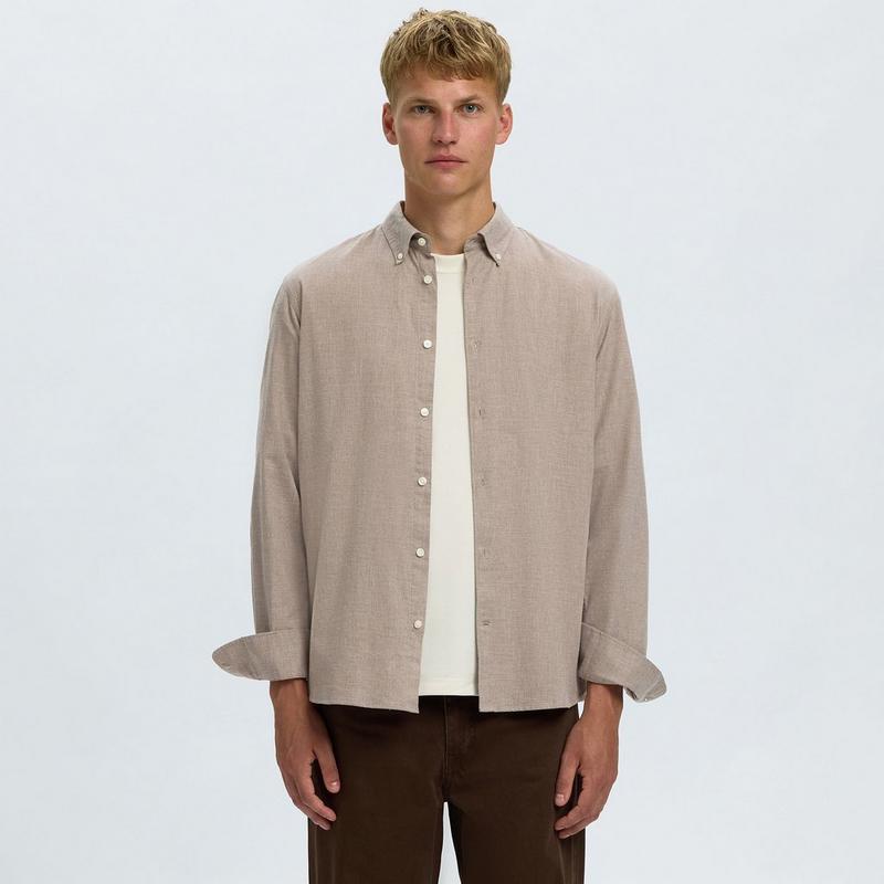 Selected Men's Cotton Long Sleeve Shirt