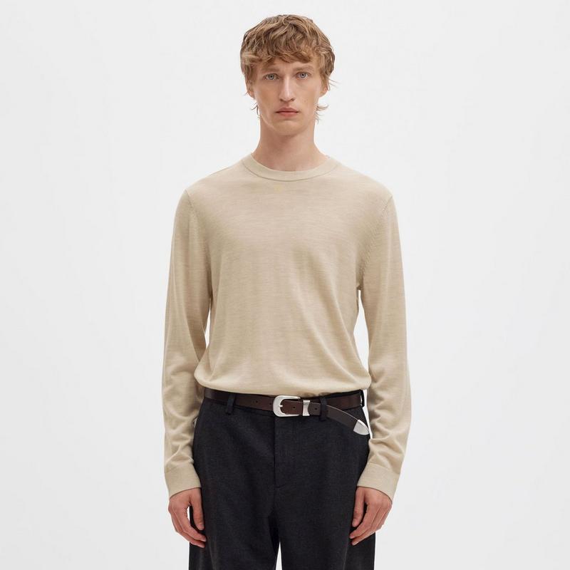 Selected Men's Merino Wool Knit Pullover Sweater