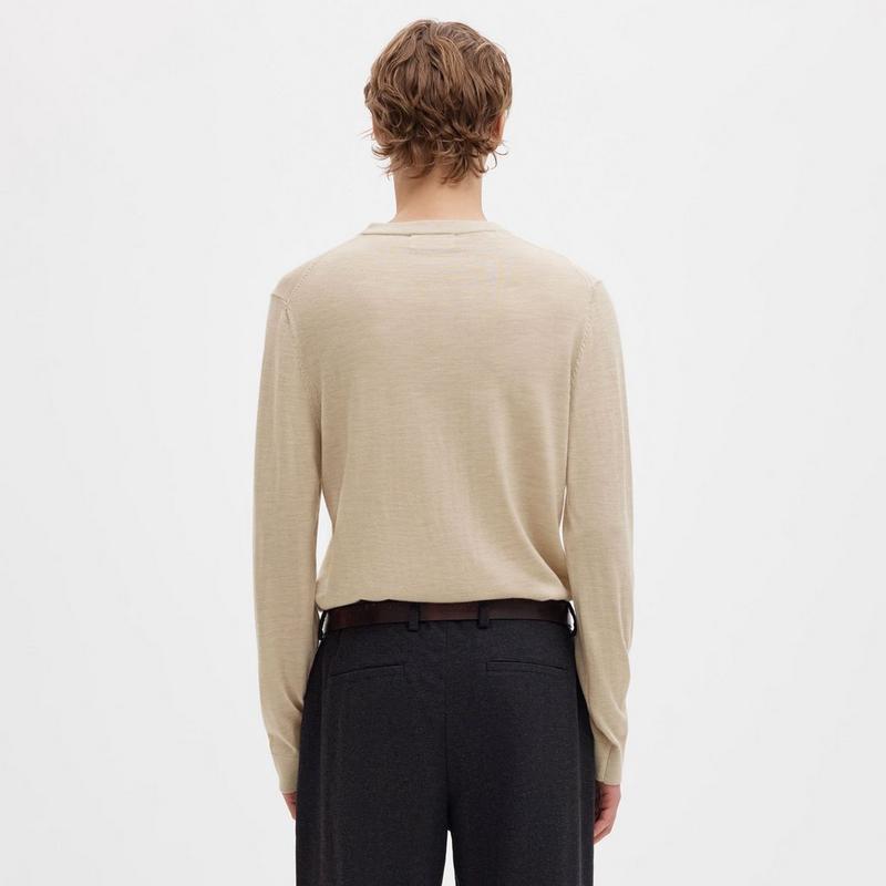 Selected Men's Merino Wool Knit Pullover Sweater