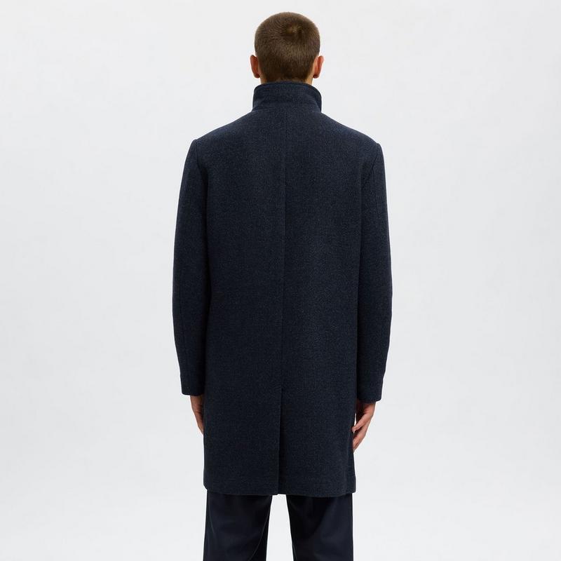 Selected Men's Rainar Long Wool-Blend Coat