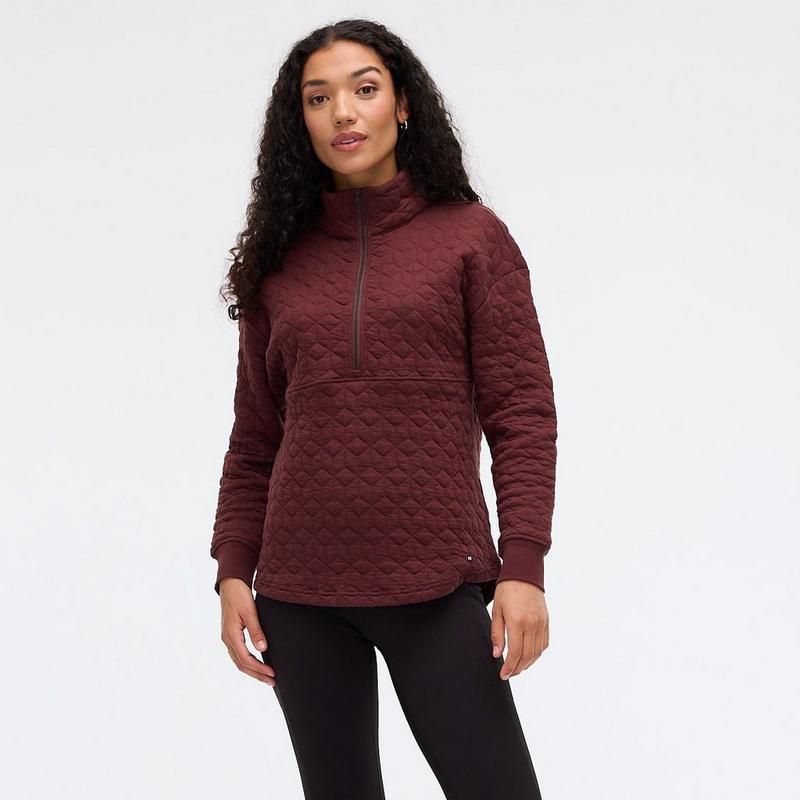 FIG Clothing Chandail matelass&eacute; long &agrave; demi-glissi&egrave;re Freya pour femmes