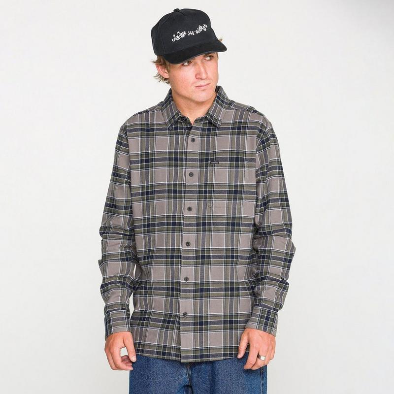 Volcom Chemise &agrave; manches longues &agrave; carreaux Caden pour hommes