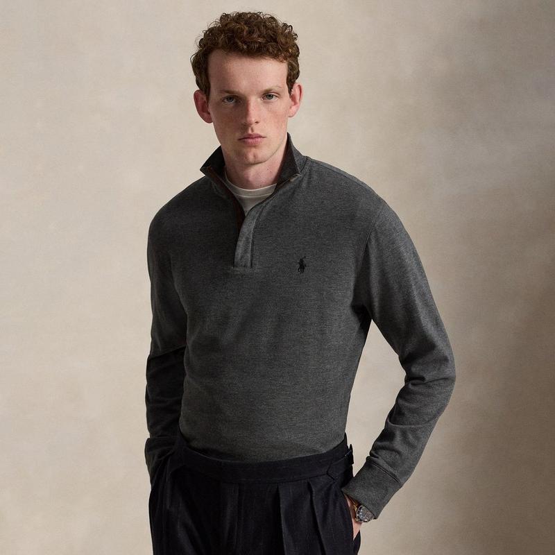 Polo Ralph Lauren Men's Luxury Jersey Quarter-Zip Pullover Top