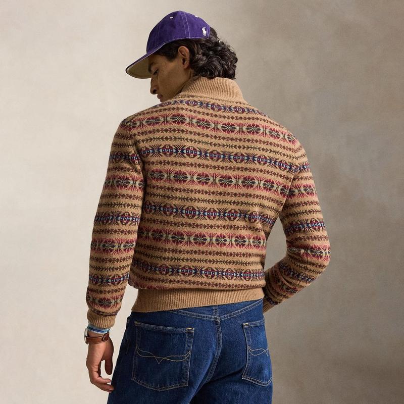 Polo Ralph Lauren Men's Fair Isle Wool Mock Neck Sweater