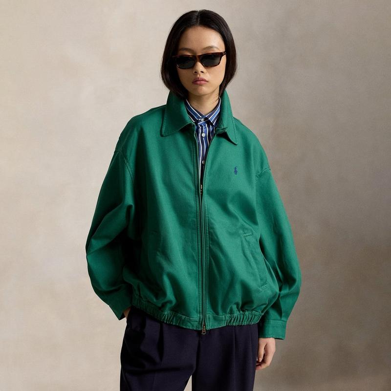 Polo Ralph Lauren Women's Oversized Cotton Windbreaker Jacket