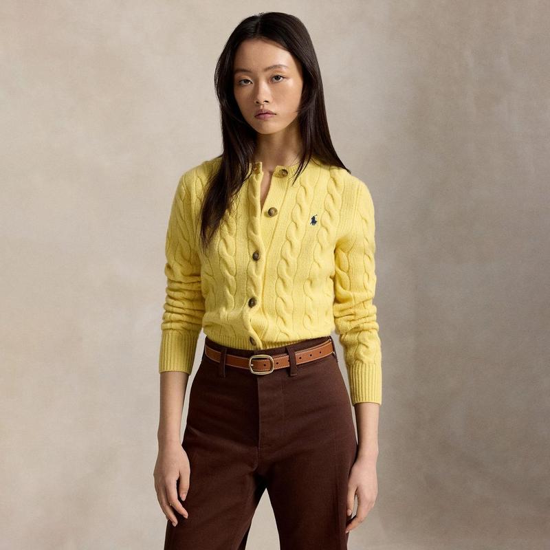Polo Ralph Lauren Women's Cable Knit Wool-Cashmere Cardigan