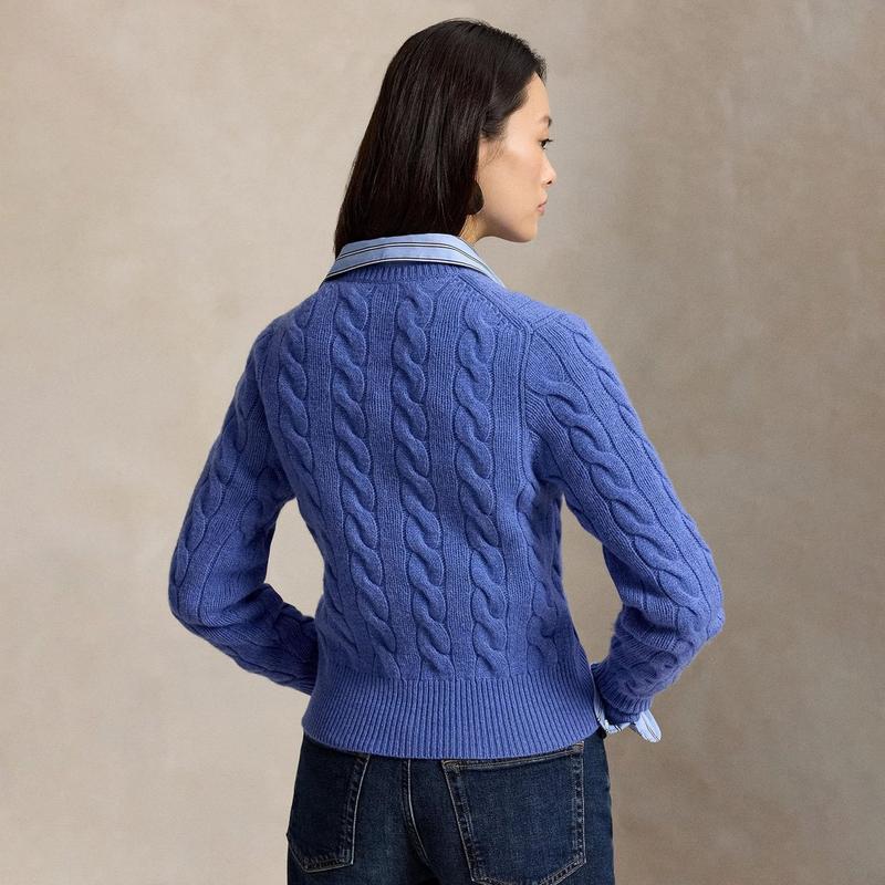 Polo Ralph Lauren Women's Cable Knit Wool-Cashmere Cardigan