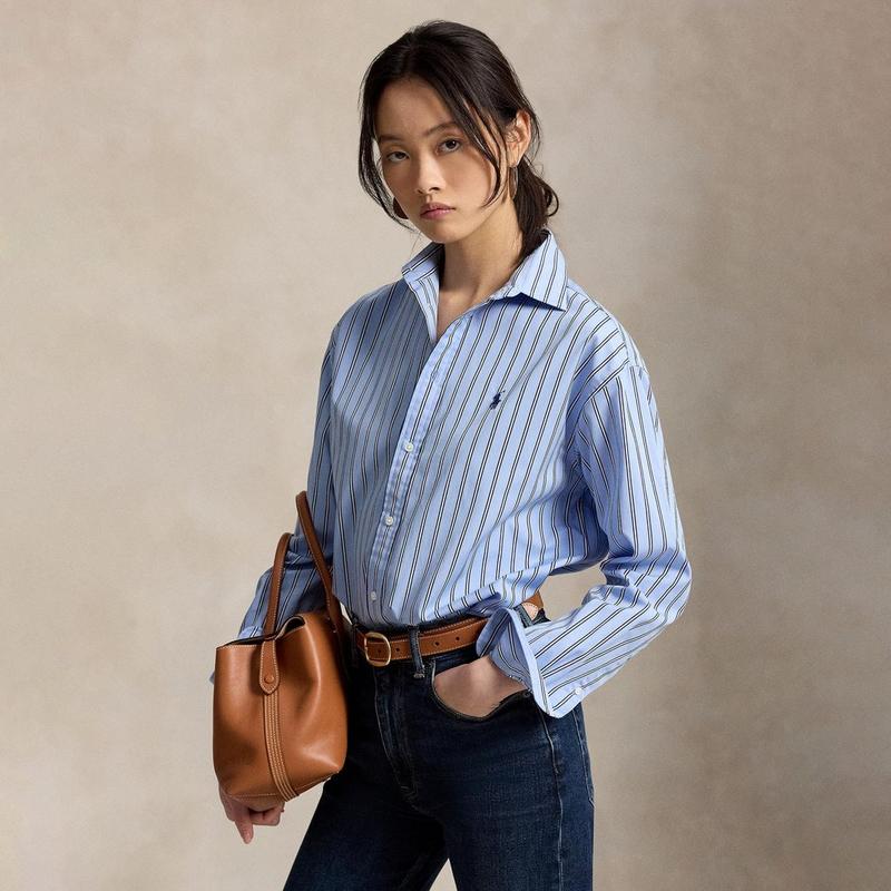 Polo Ralph Lauren Women's Relaxed Fit Striped Cotton Shirt