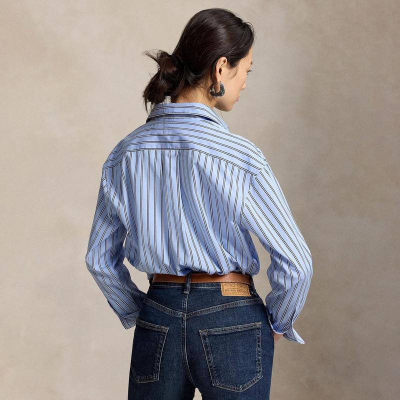 Polo Ralph Lauren Women's Relaxed Fit Striped Cotton Shirt