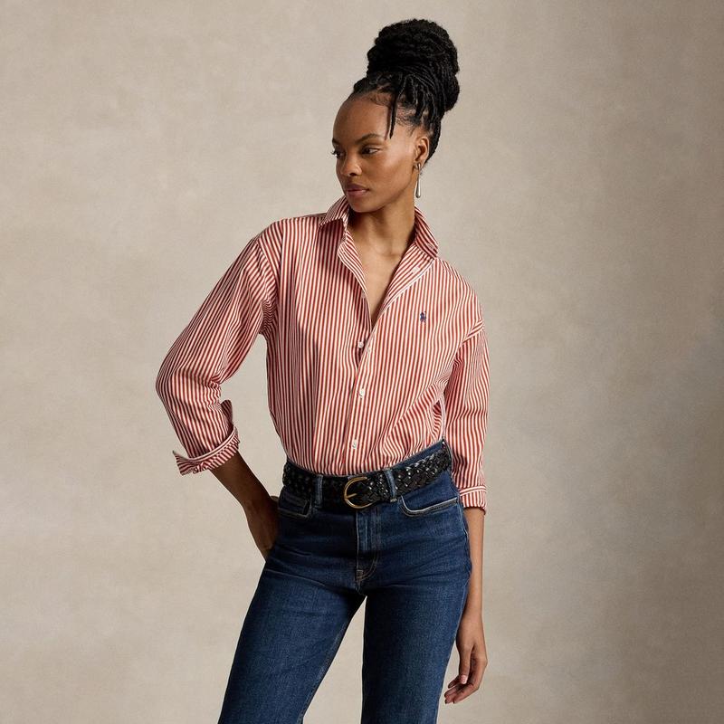 Polo Ralph Lauren Women's Relaxed Fit Striped Cotton Shirt
