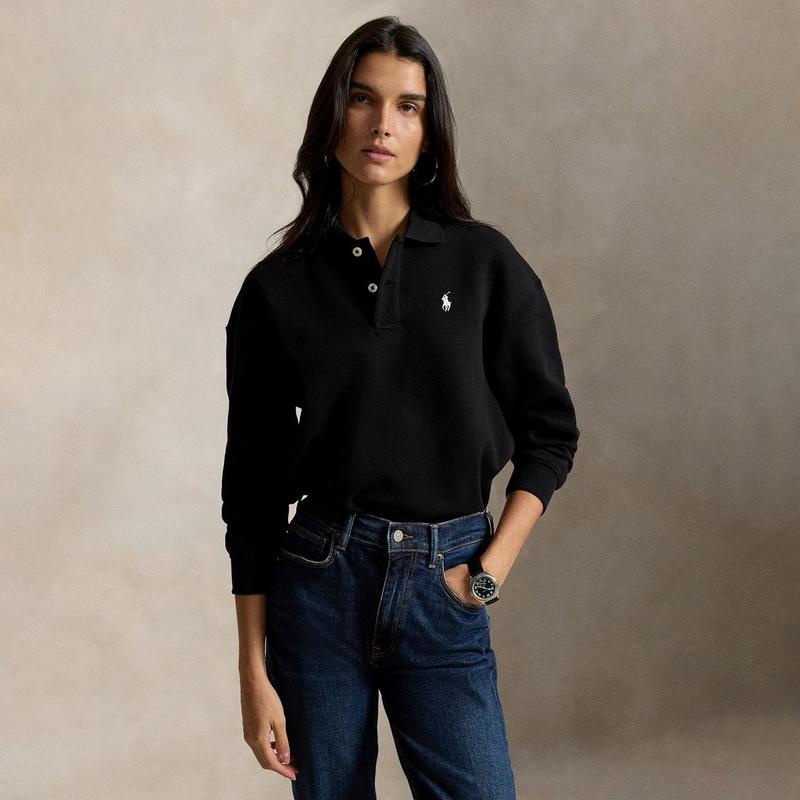 Polo Ralph Lauren Women's Polo Collar Fleece Pullover Sweatshirt