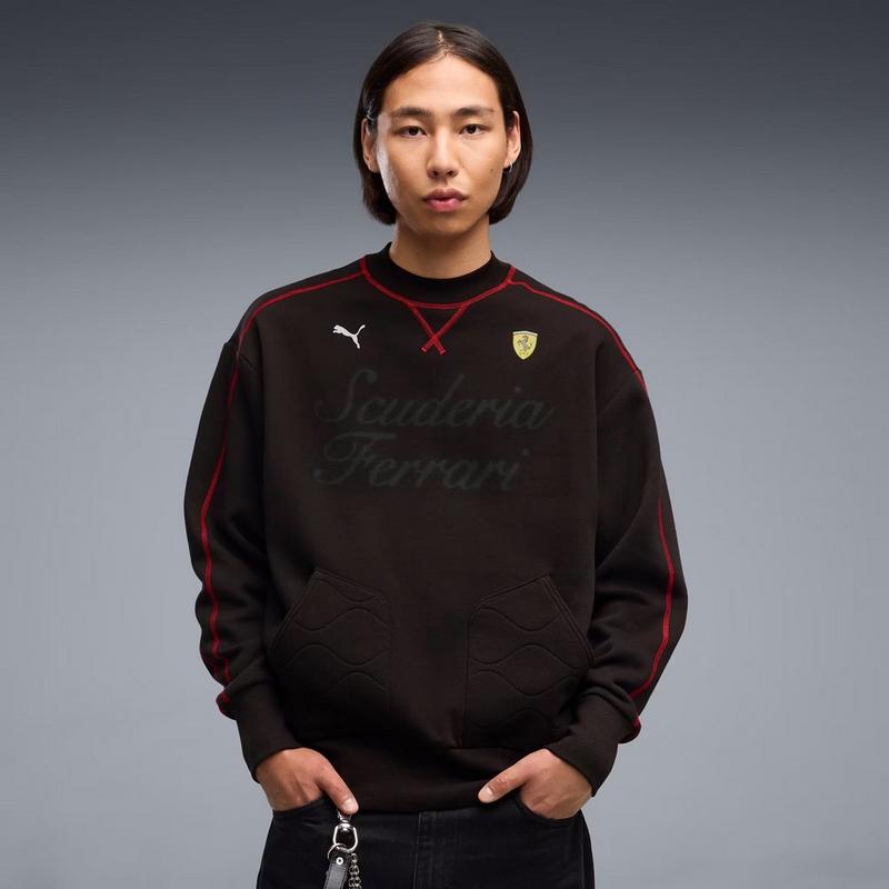 Puma Chandail &agrave; col rond Scuderia Ferrari T7 Premium pour hommes