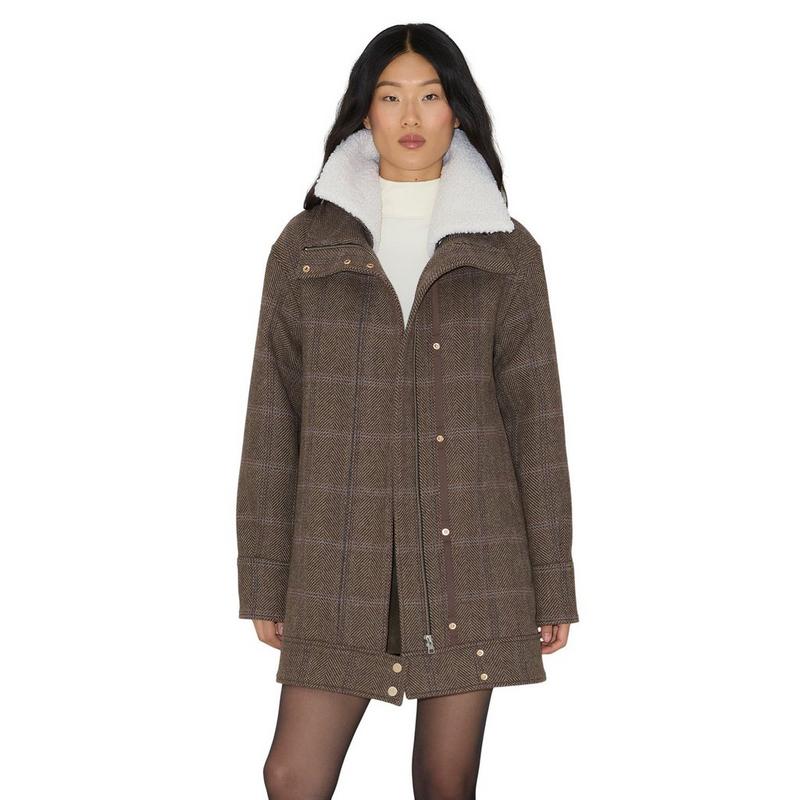 Soia & Kyo Women's Nura-HC Herringbone Wool Coat