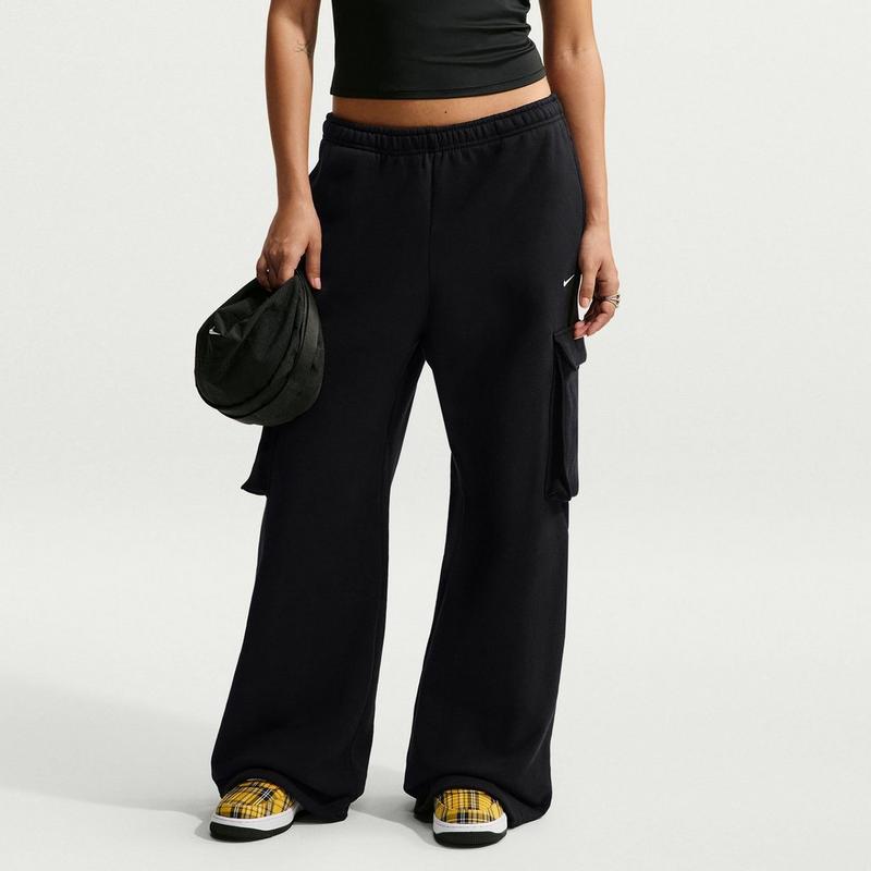 Nike Women's Studio Fleece Medium Weight Oversized High Rise Cargo Pant