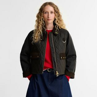 Barbour Women's Icons Tartan Quilted Spey Waxed Jacket
