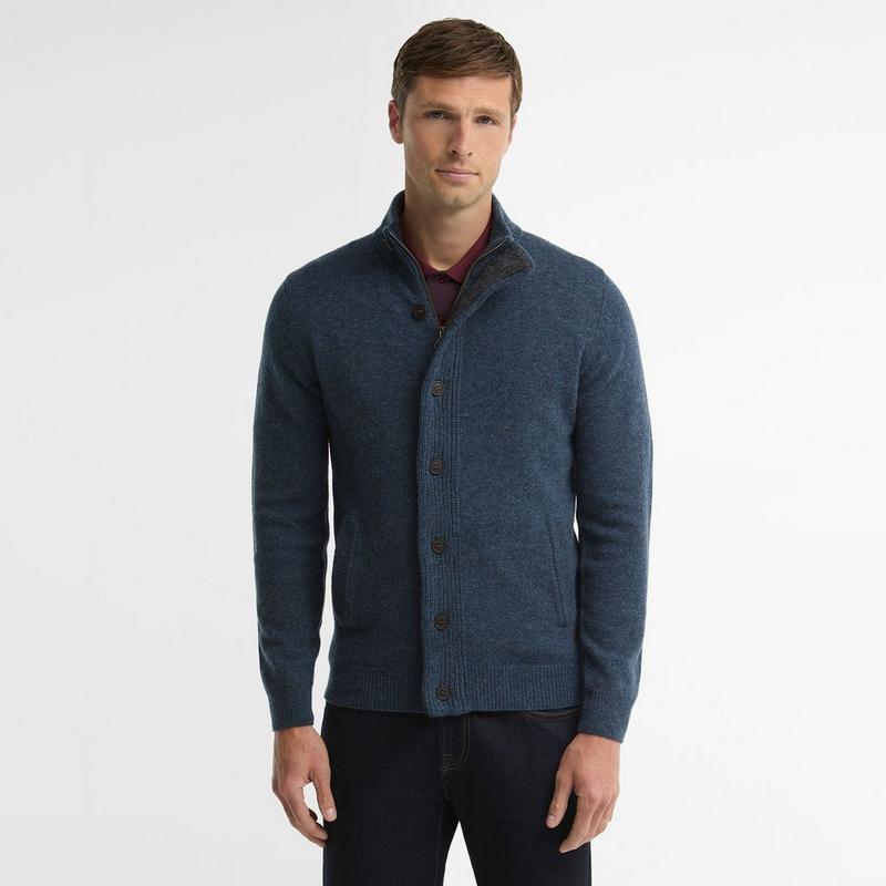 Barbour Chandail en tricot avec fermeture &eacute;clair Essentials Patch pour hommes