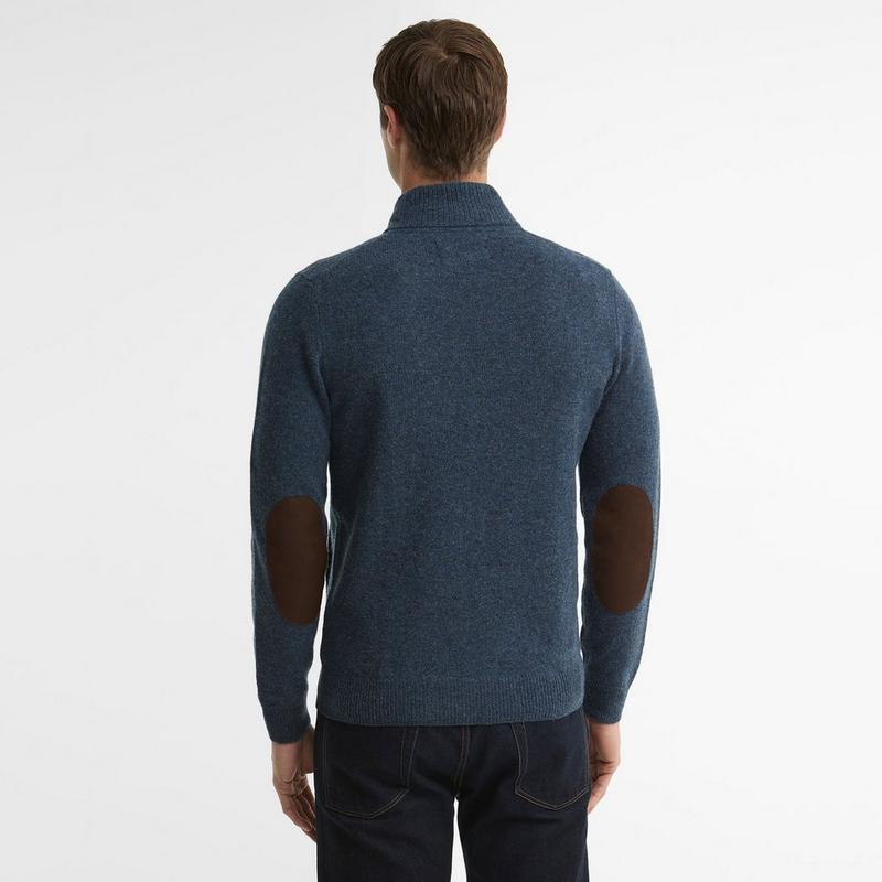 Barbour Chandail en tricot avec fermeture &eacute;clair Essentials Patch pour hommes