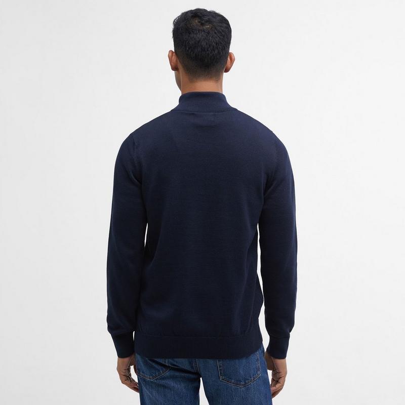 Barbour Chandail en coton &agrave; demi-glissi&egrave;re pour hommes