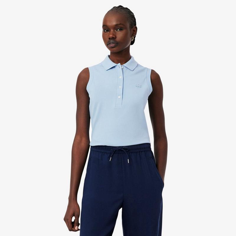 Lacoste Women's Slim Fit L.12.D Sleeveless Stretch Polo