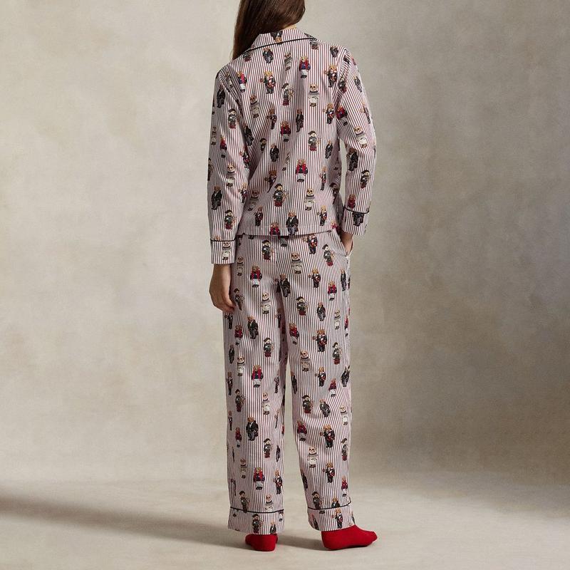 Polo Ralph Lauren Women's Polo Bear Cotton Sateen Two-Piece PJ Set