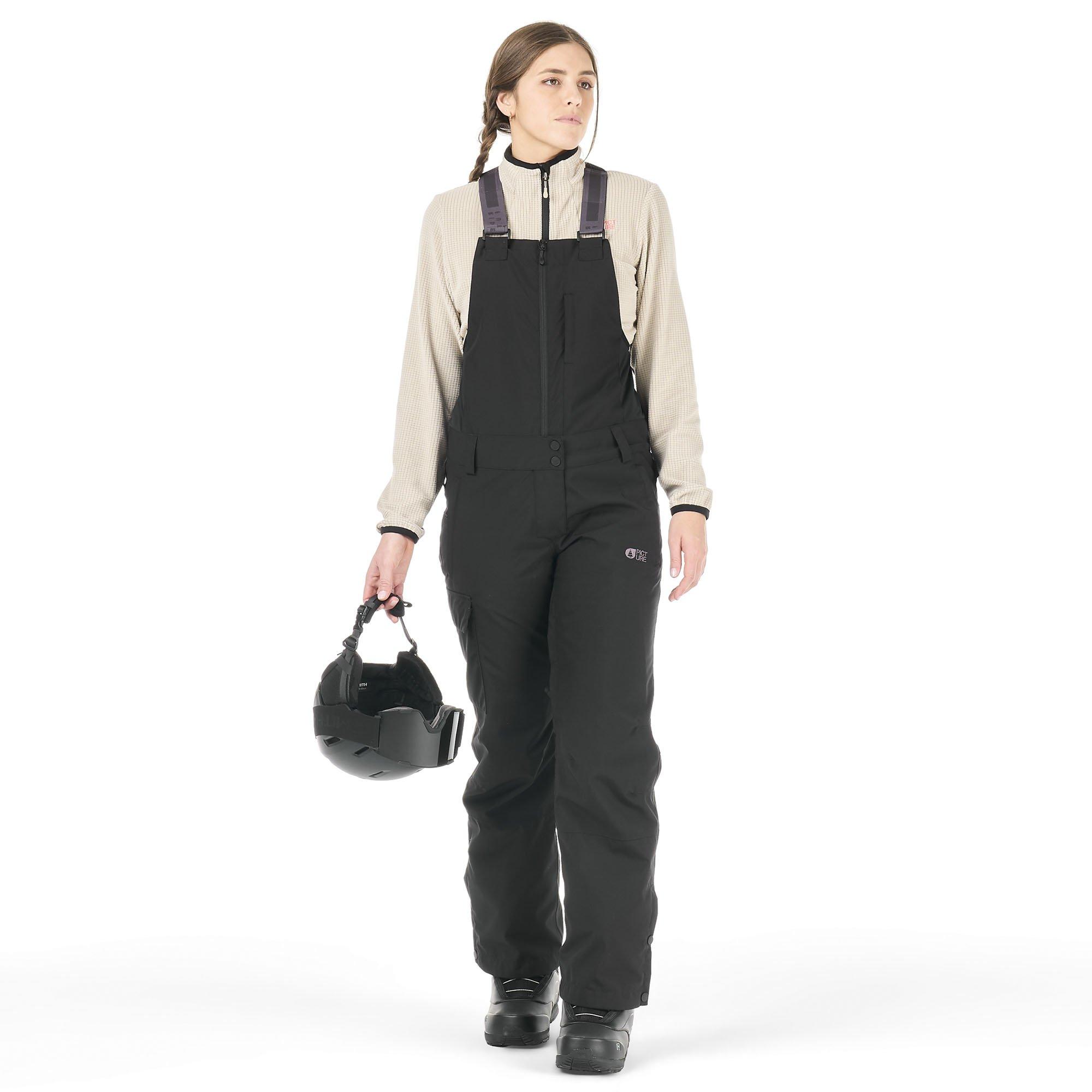 Picture Organic Clothing | Women's Brita Bib Pants, Black, Size Medium