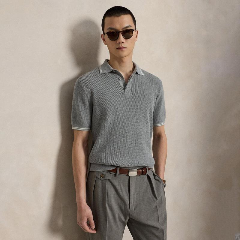 RLX Men's Waffle-Knit Cotton Polo