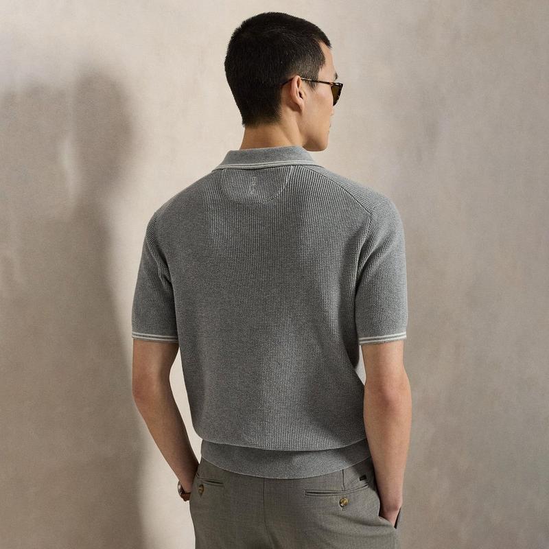 RLX Men's Waffle-Knit Cotton Polo