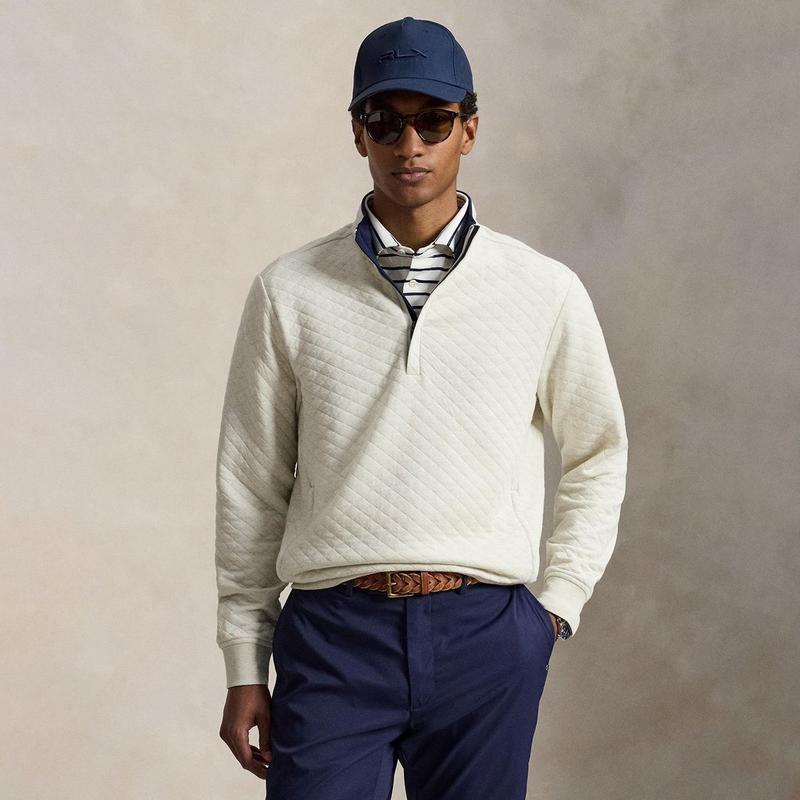RLX Men's Quilted Double-Knit Half-Zip Pullover Top