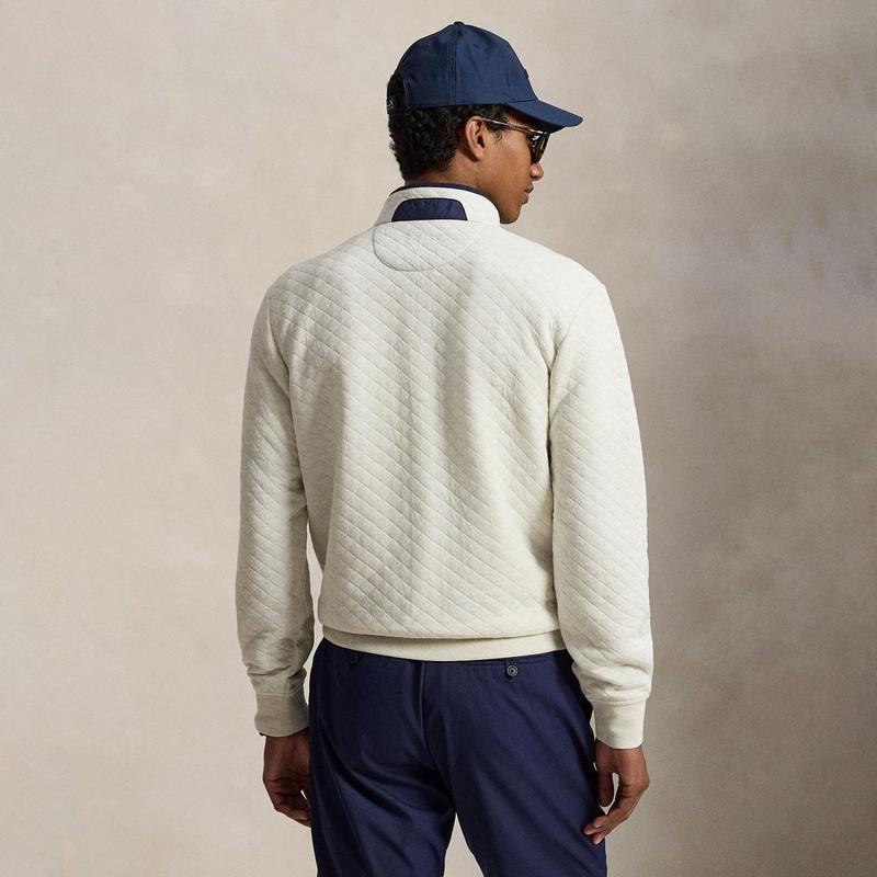 RLX Men's Quilted Double-Knit Half-Zip Pullover Top