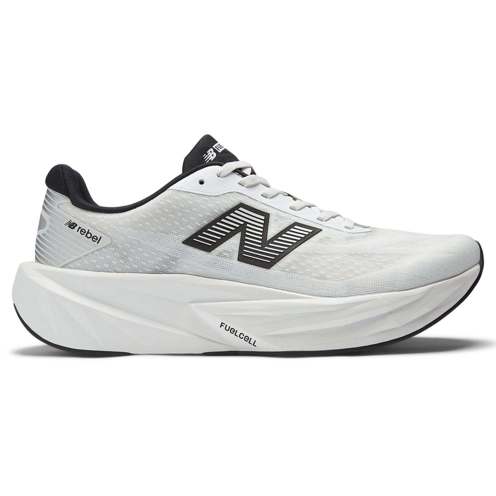 New Balance | Men's FuelCell Rebel v5 Running Shoes, White Black, Size 14