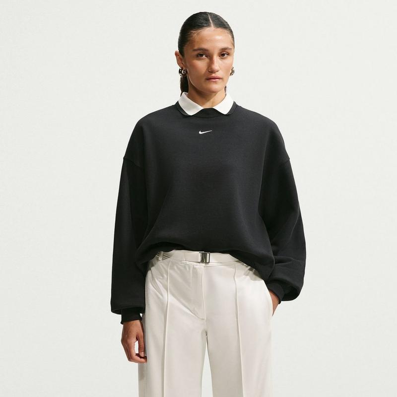Nike Women's Studio Fleece Medium Weight Oversized Crew Sweatshirt