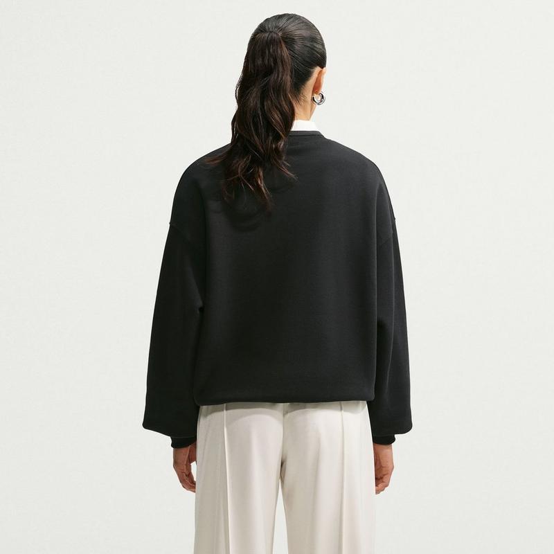 Nike Women's Studio Fleece Medium Weight Oversized Crew Sweatshirt