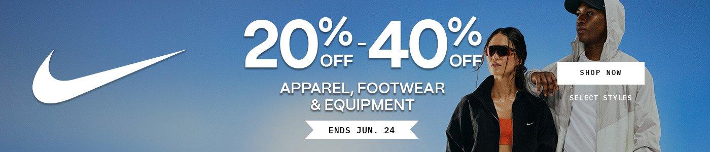 20% - 40% Off Nike