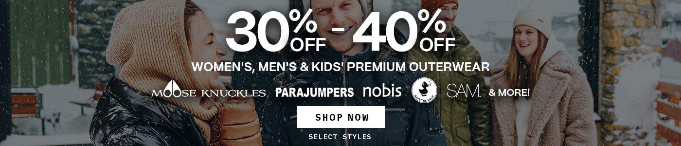 Up to 40% Off All Premium Outerwear