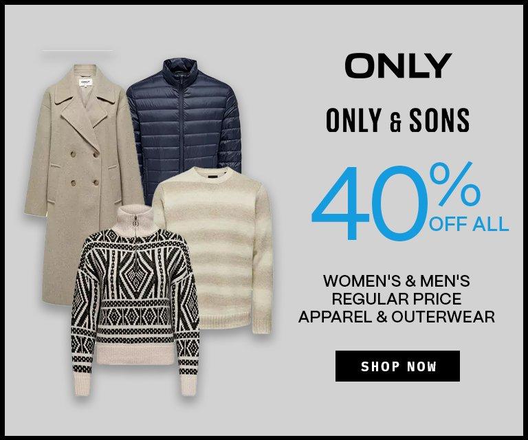 40% Off Only & Only & Sons Apparel