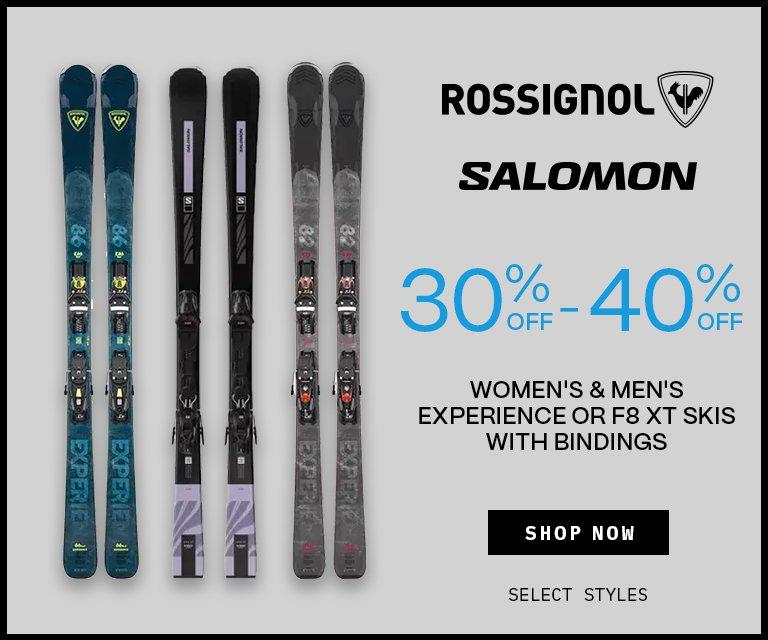 30% - 40% Off Rossignol & Salomon Skis