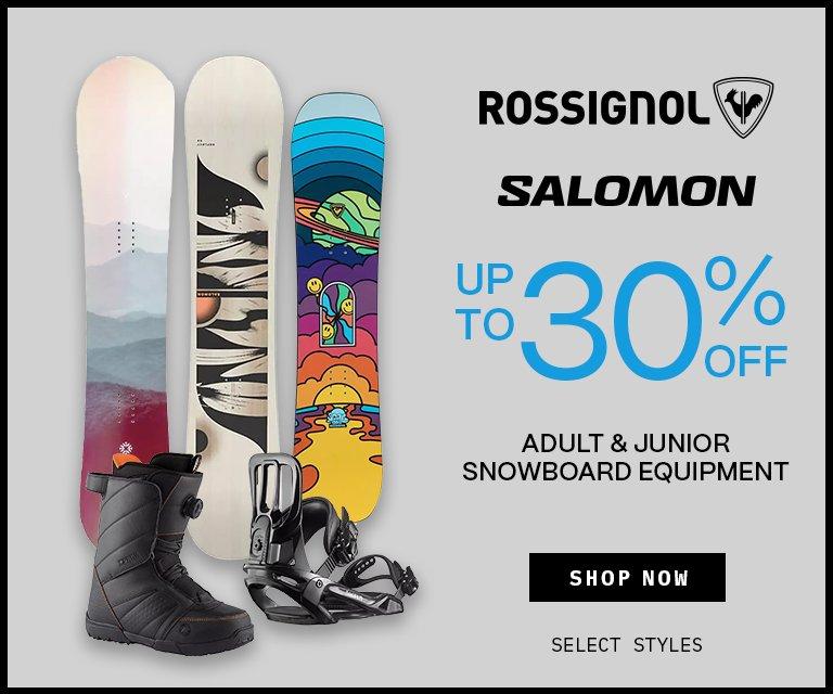 Up to 30% Off Rossignol & Salomon Snowboard Equipment