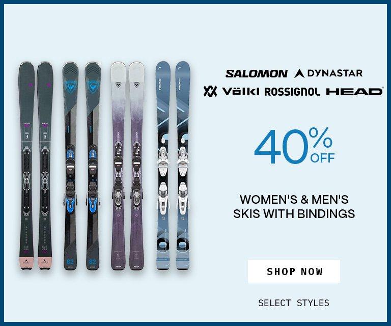 40% Off Women's & Men's Skis with Bindings