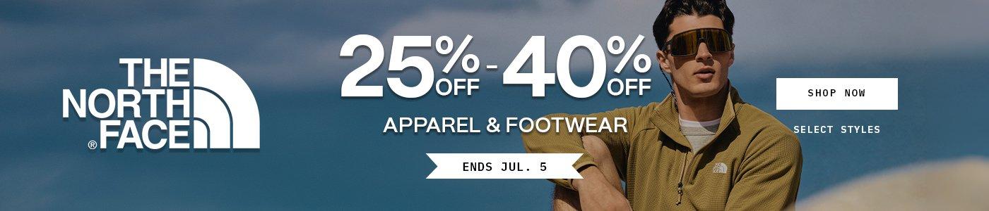 25% - 40% Off TNF