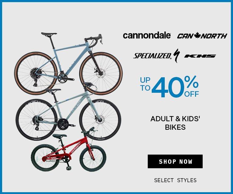 Up to 40% Off Bikes