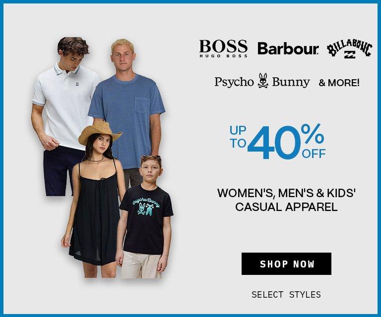 Up to 40% Off Casual Apparel