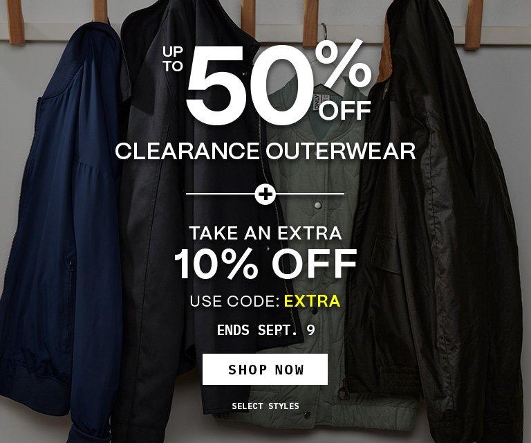 Extra 10% Off Clearance Outerwear