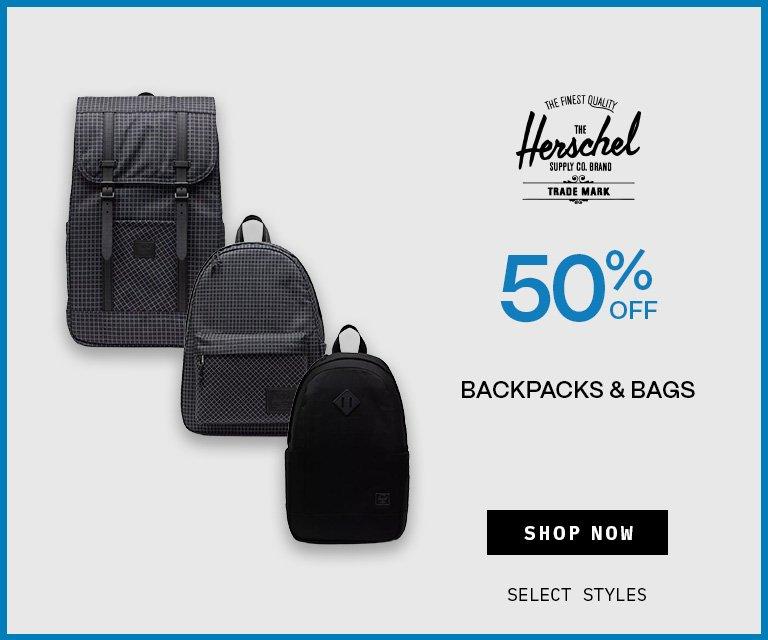 50% Off Herschel Supply Backpacks