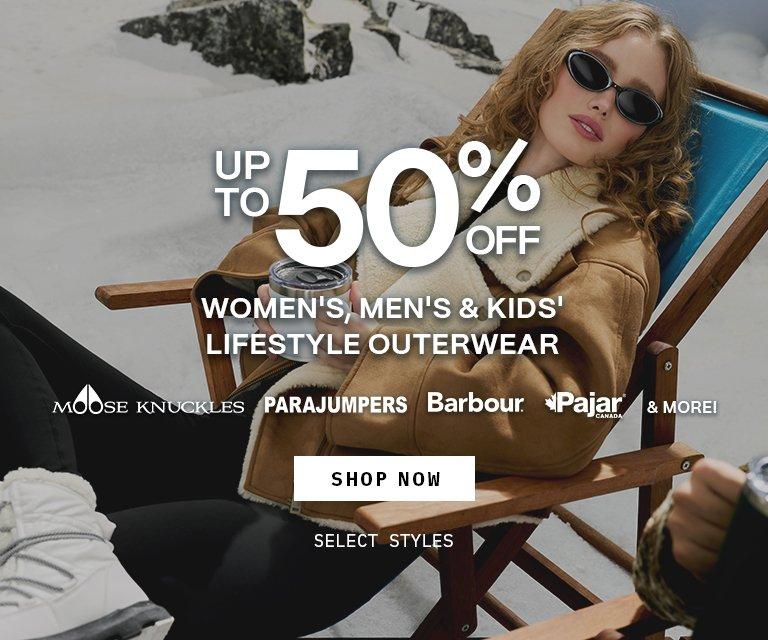 Up to 50% Off Women's, Men's & Kids' Lifestyle Outerwear