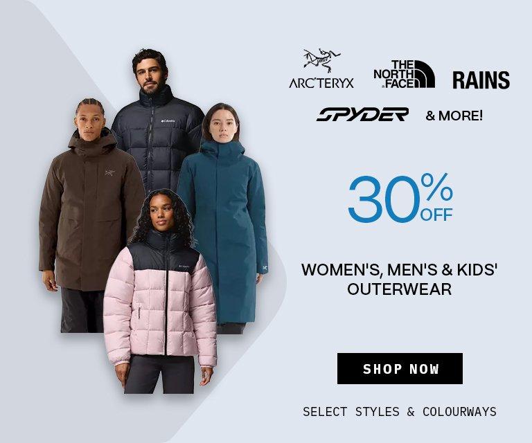 30% Off Women's, Men's & Kids' Outerwear