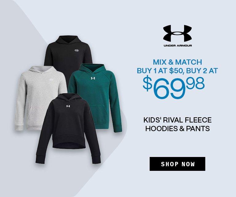 Mix & Match Under Armour Kids' Rival Fleece Hoodies & Pants