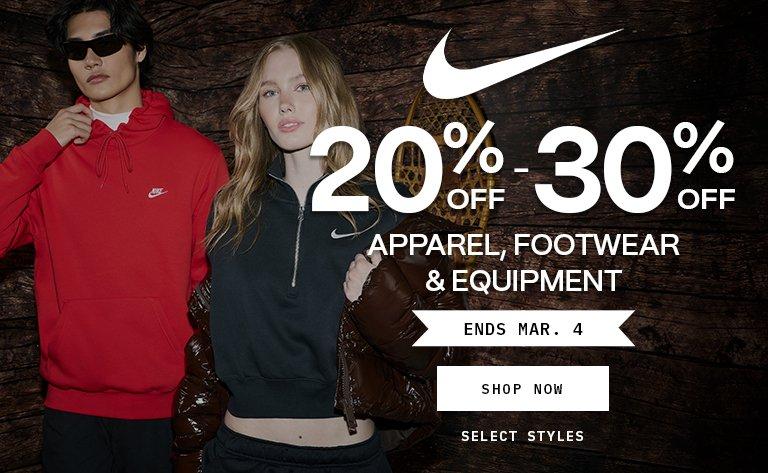 20% - 30% Off Nike
