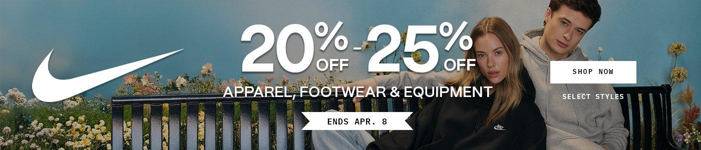 20% - 25% Off Nike
