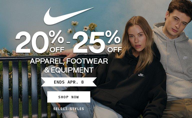 20% - 25% Off Nike