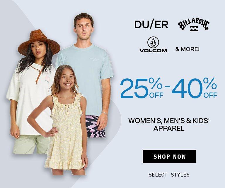 25% - 40% Off Apparel